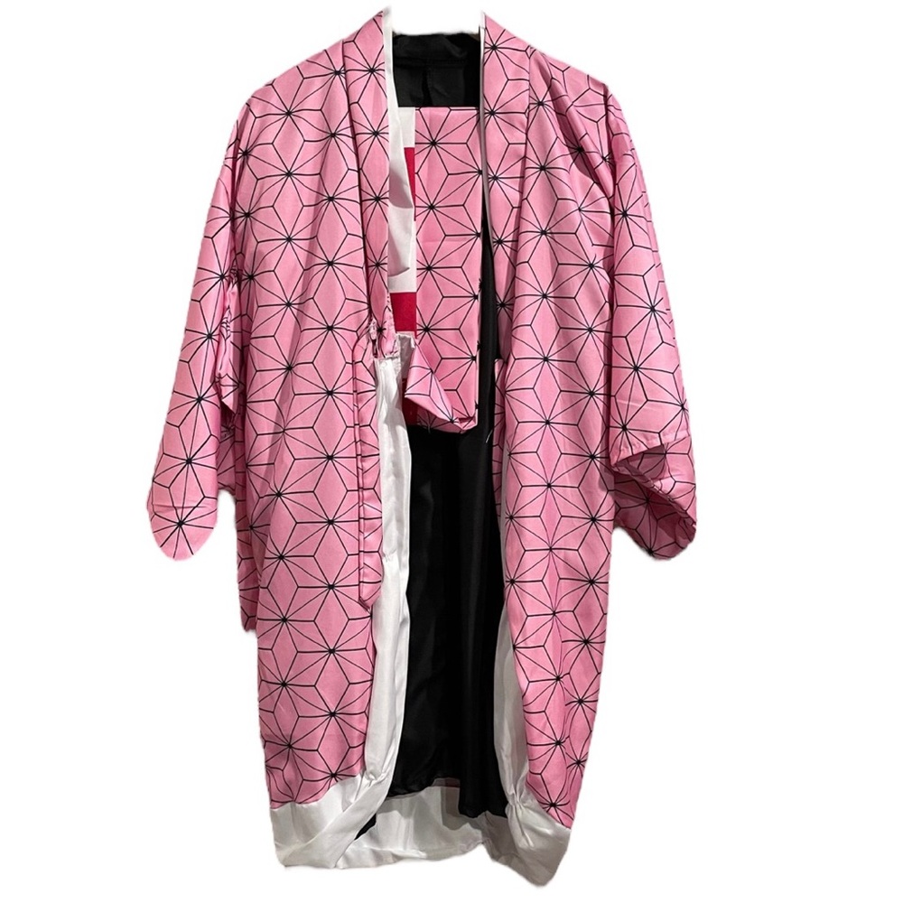 Pink Geometric Kids Kimono Costume